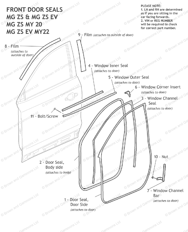 Image for Front Door Seals